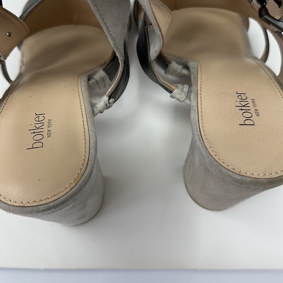 Botkier New York Gray Metallic Suede Heeled Genesa Sandals Size 10 - Picture 7 of 11